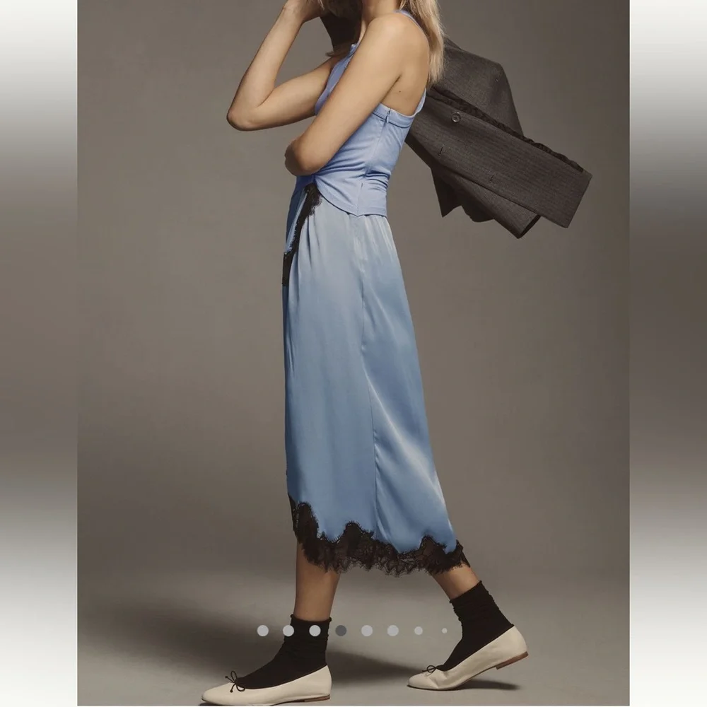 NWT Anthropologie twofer slip midi dress - Picture 4 of 6